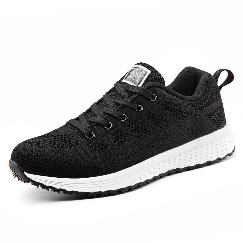 Damen nan leichtgewichtiger Strick-Freizeitsneaker mit Wabenperforation, schockabsorbierender Schaumsohle und gepolstertem Fersenkragen Echo Archiv