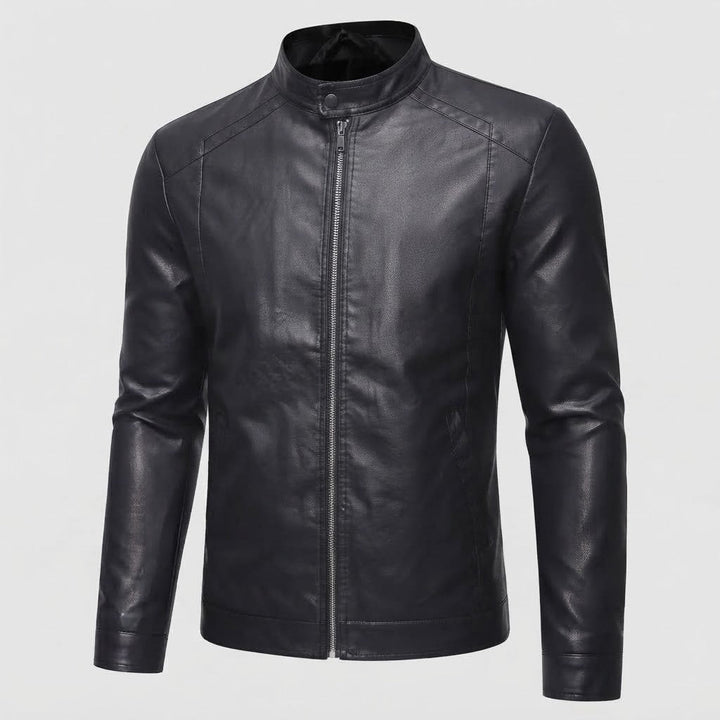 Herren Modische Kunstlederjacke mit Stehkragen Echo Archiv 1788321813