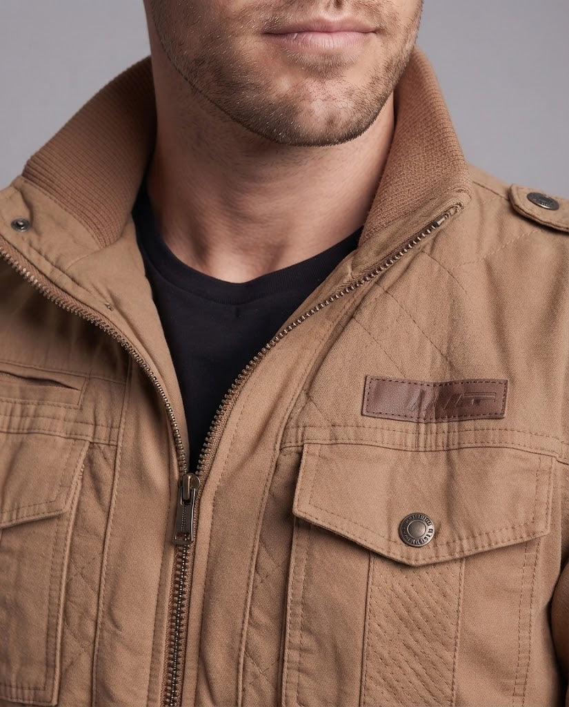 Herren Winterjacke mit Fleece-Futter und multifunktionalen Taschen Echo Archiv