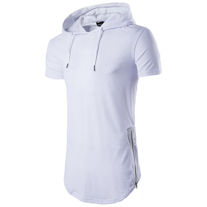 Herren Sportliches Kapuzen-T-Shirt mit modernem Schnitt und seitlichen Reißverschlusstaschen Echoarchiv