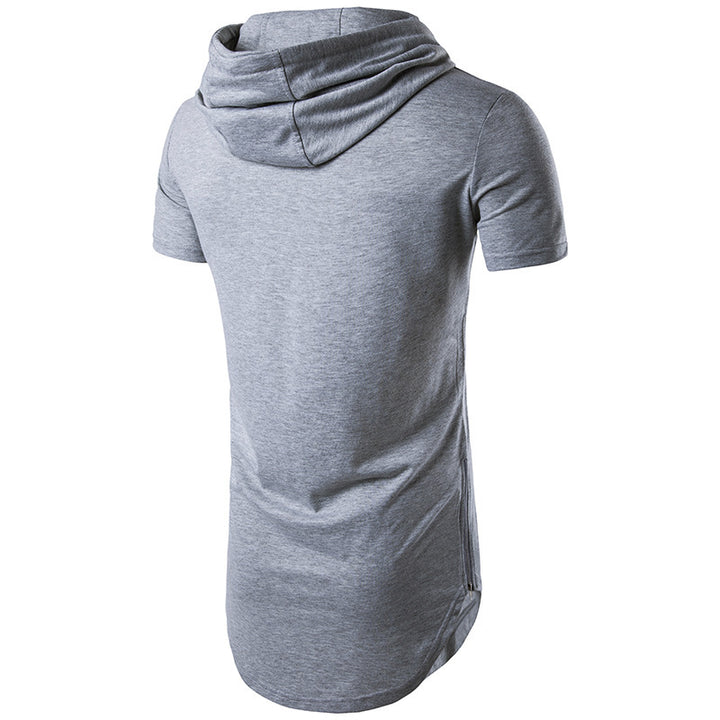 Herren Sportliches Kapuzen-T-Shirt mit modernem Schnitt und seitlichen Reißverschlusstaschen Echoarchiv