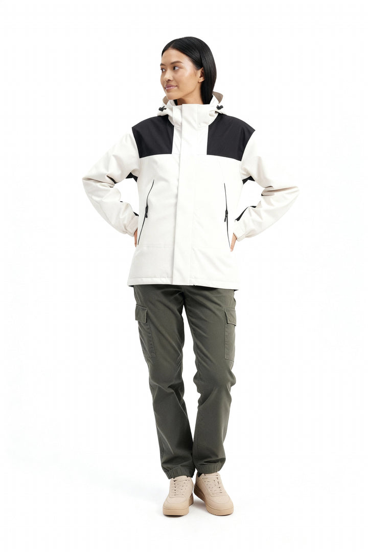 Damen Fleece 3-in-1 Winterjacke mit Kapuze & Wärmefunktion – Avérine