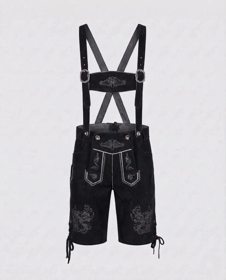 Herren Trachten Lederhosen mit dekorativen Riemen Echo Archiv