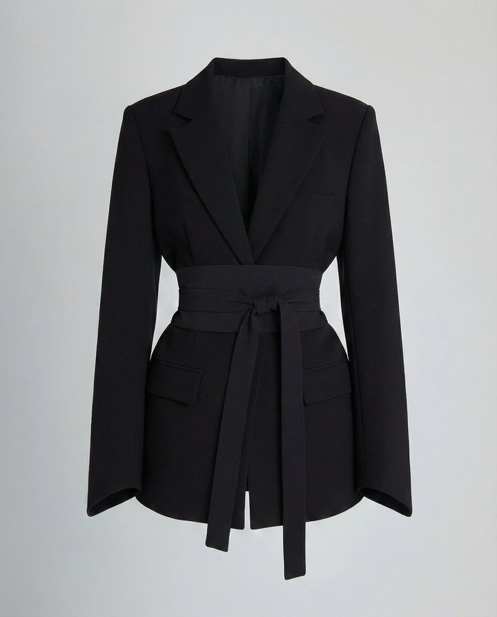 Taillierter Gürtel Blazer Damen | Echoarchiv