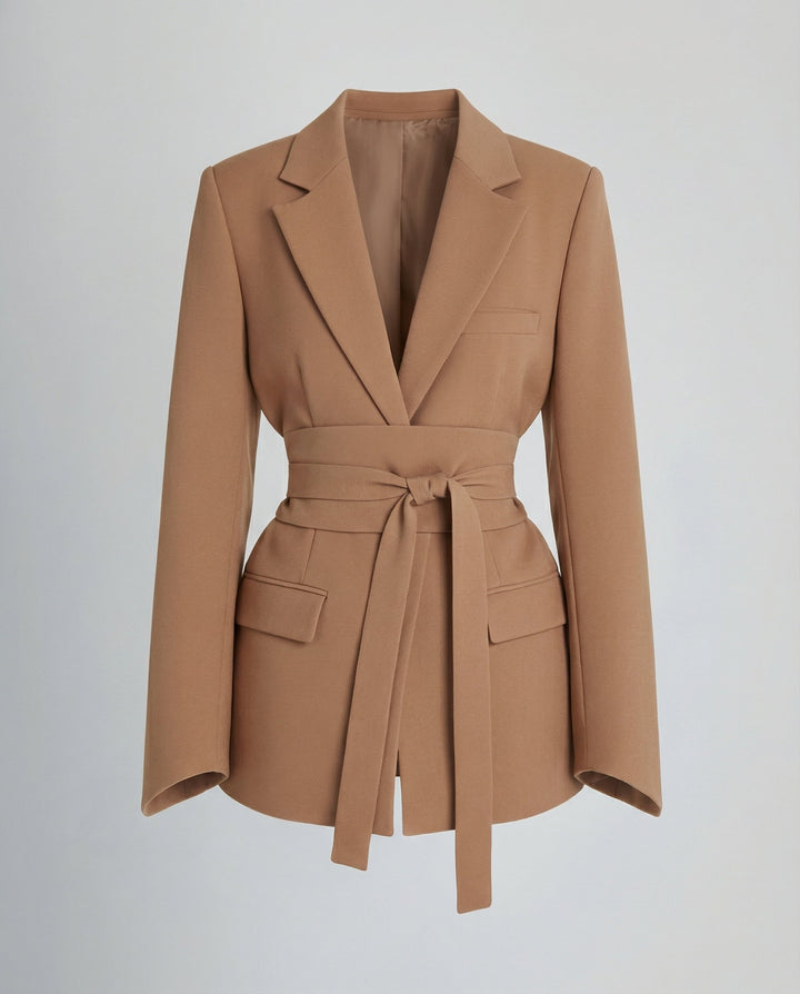 Taillierter Gürtel Blazer Damen | Echoarchiv