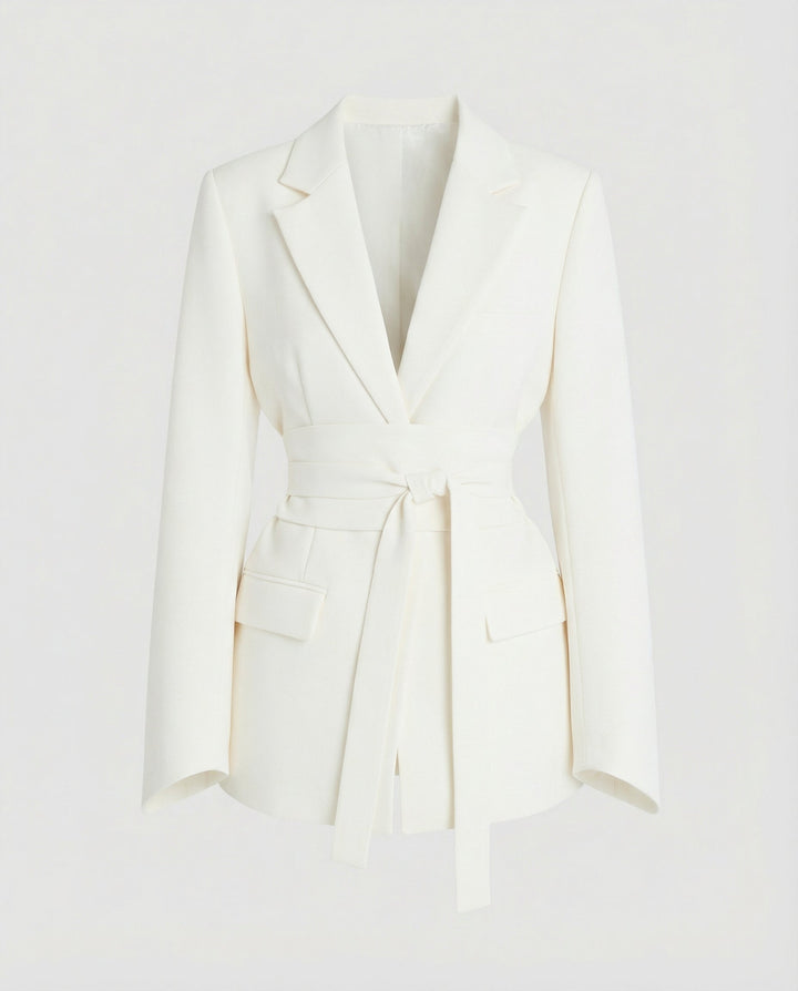 Taillierter Gürtel Blazer Damen | Echoarchiv
