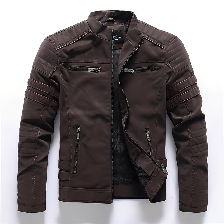 Echoarchiv | Stylische Motorrad Vegan-Lederjacke für Herren