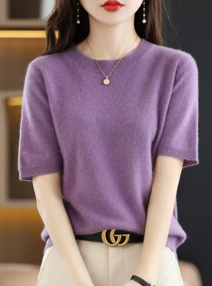 Echoarchiv | Kurzärmliger Wollpullover