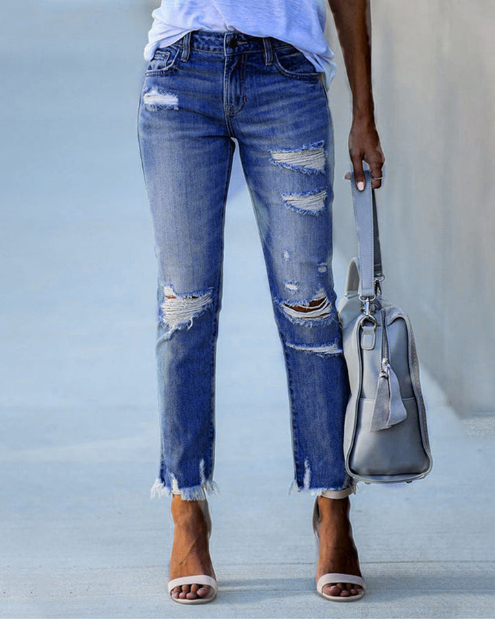 Echoarchiv | Damen Schicke Zerfledderte JEchoarchivns Denim
