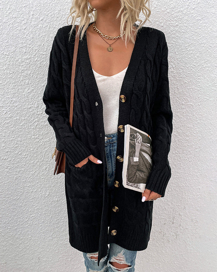 Echoarchiv | Langärmlige Strickjacke Bequeme Damenjacke