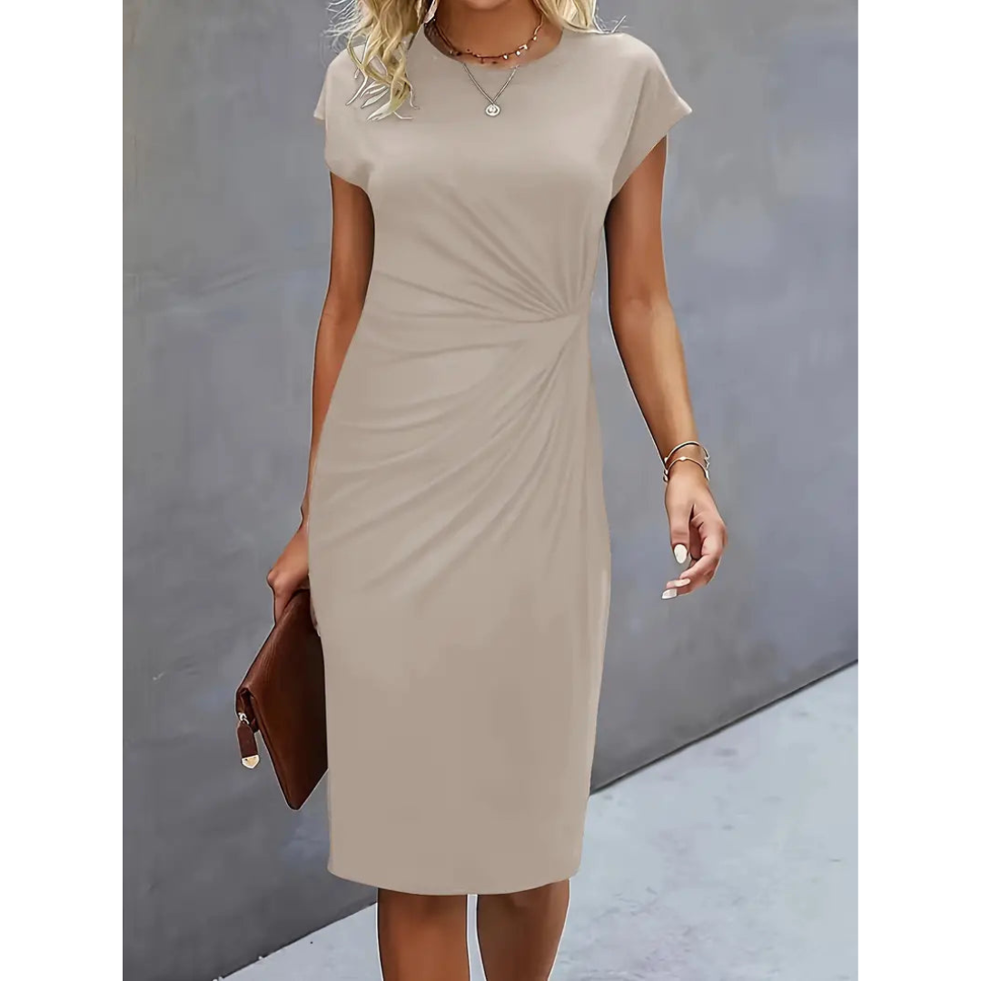 Echoarchiv | Damen Taillenakzent Stil Kleid Kurzärmlich