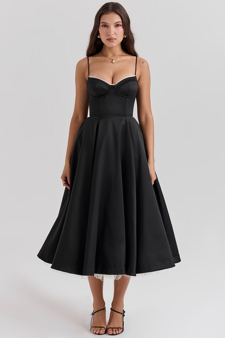 Elegantes Schlankmachendes Kleid für Damen