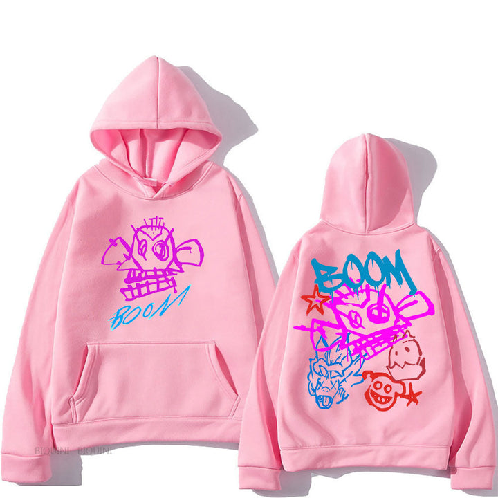 Echoarchiv | Arcane Jinx Cartoon Langarm-Hoodie