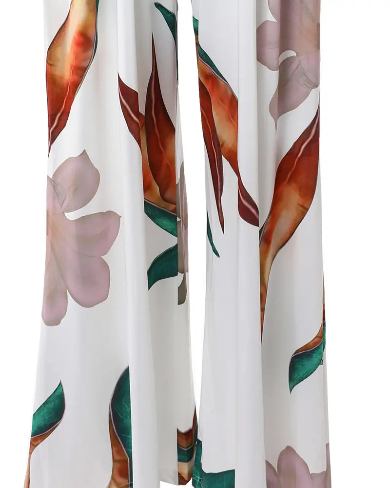 Echoarchiv | Elegantes Jumpsuit Kleid mit Blumenmuster