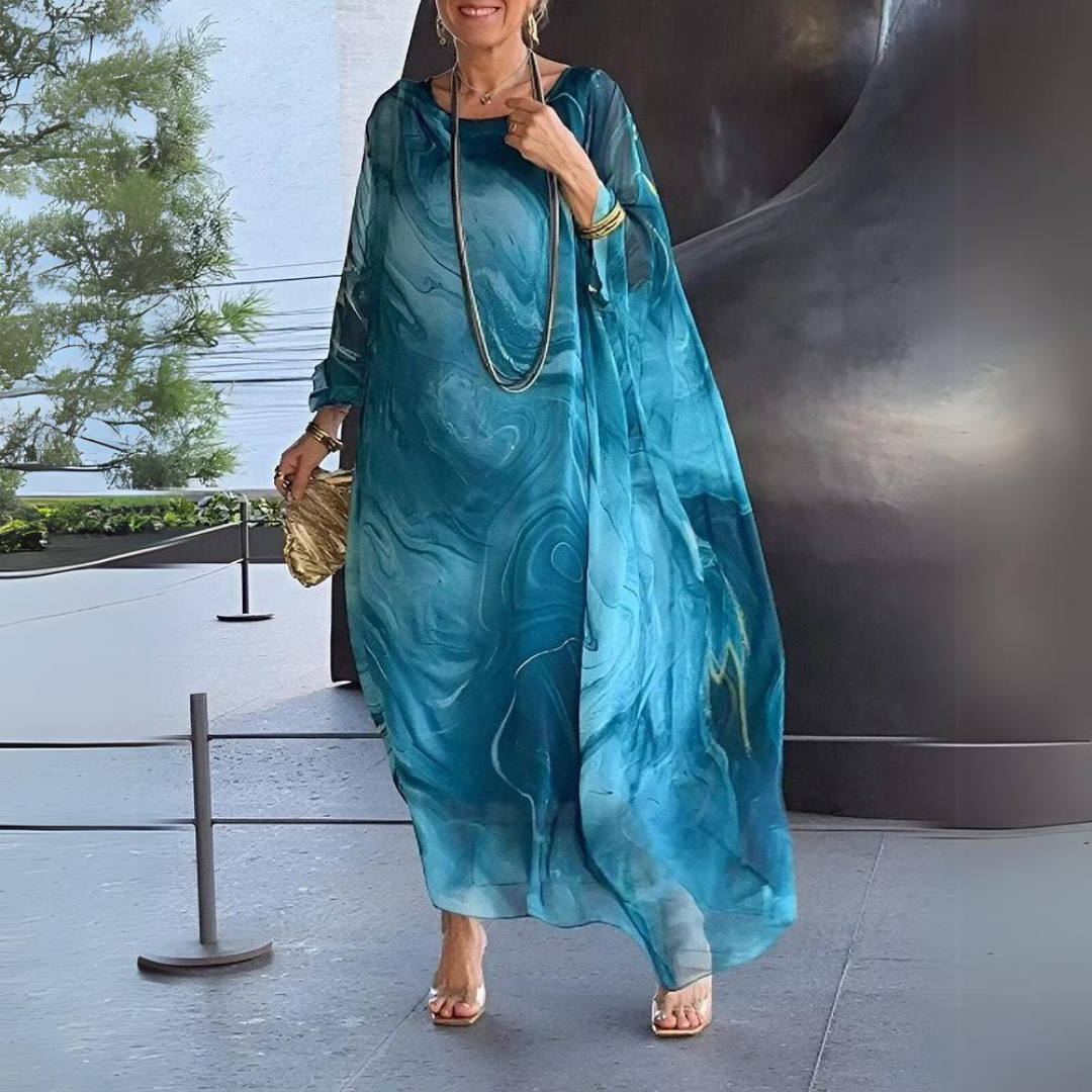 Echoarchiv | Elegantes Seiden Chiffon Kleid