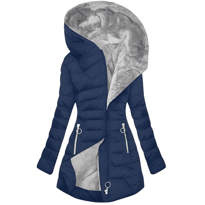 Echoarchiv | Echoarchivrne Damen-Winterjacke mit Kapuze