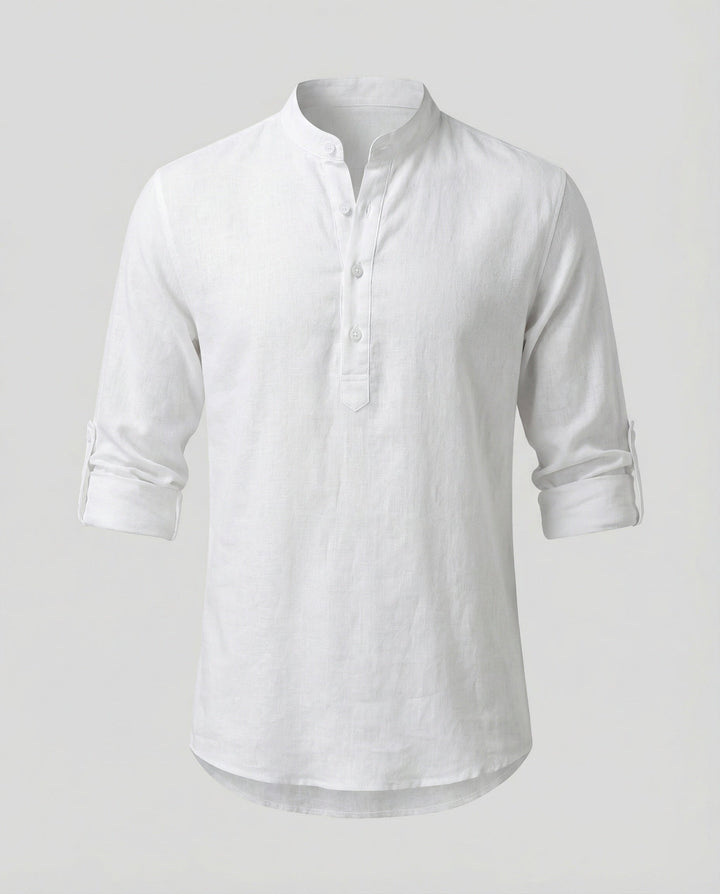 Elegantes Leinenhemd Mit Kragen – Maréline