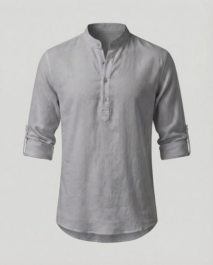 Elegantes Leinenhemd Mit Kragen – Maréline