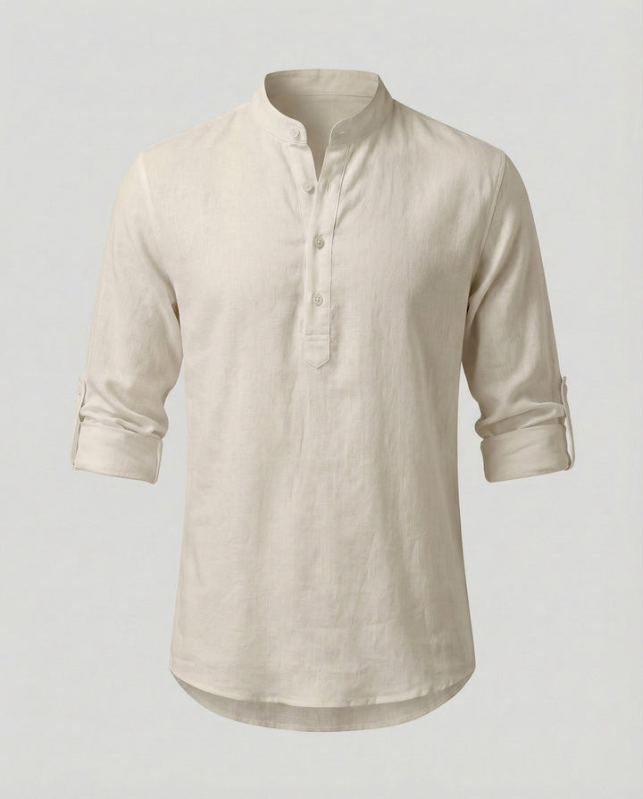 Elegantes Leinenhemd Mit Kragen – Maréline