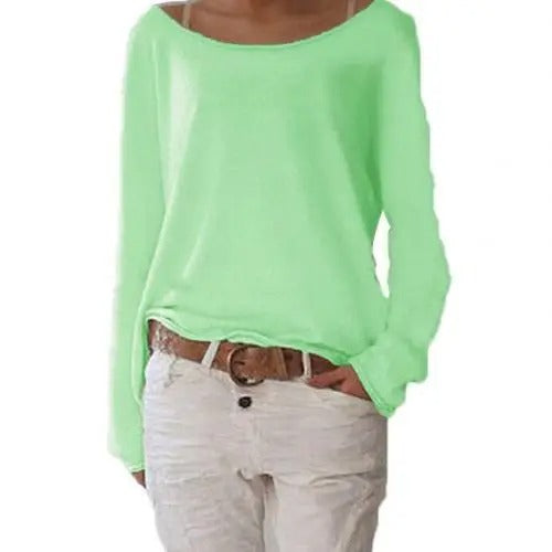 Echoarchiv | Locker Gestricktes Damen Langarmshirt