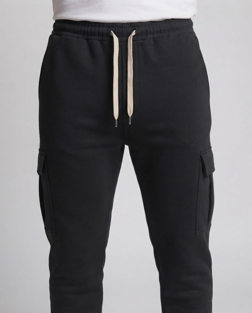 Herren Cargo-Jogginghose mit Kordelzug, elastischem Bund und aufgesetzten Klappentaschen Echo Archiv