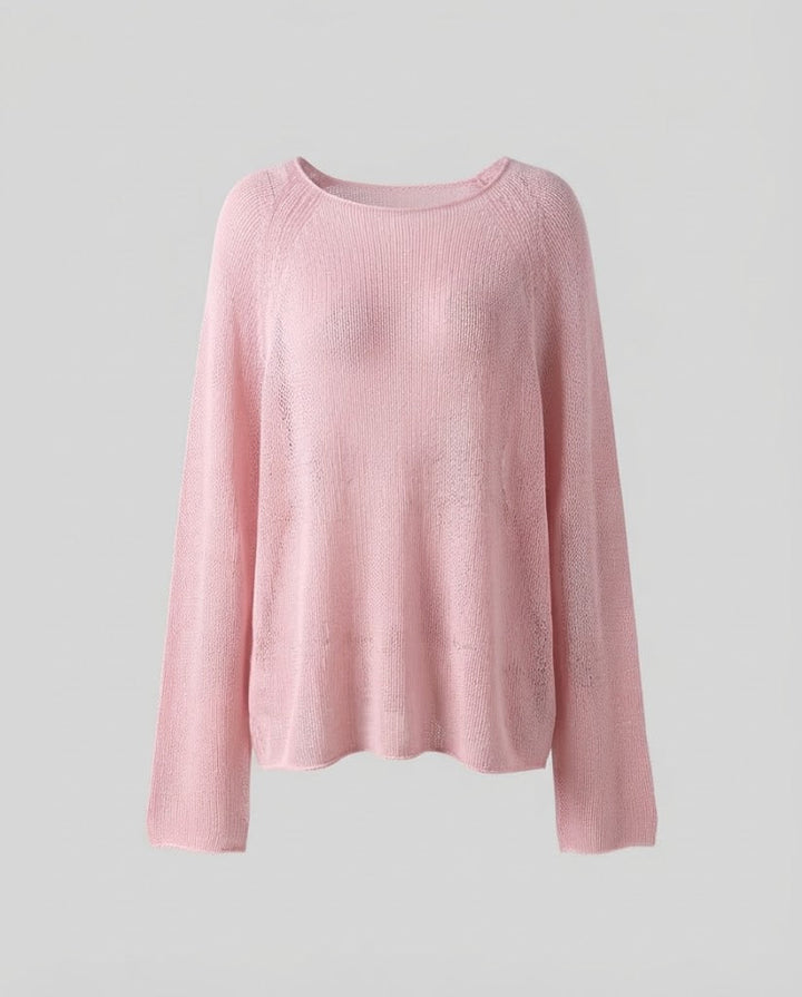 Damen Lässiges Strick-Set aus Oversize-Pullover und gerafftem Midirock Echo Archiv