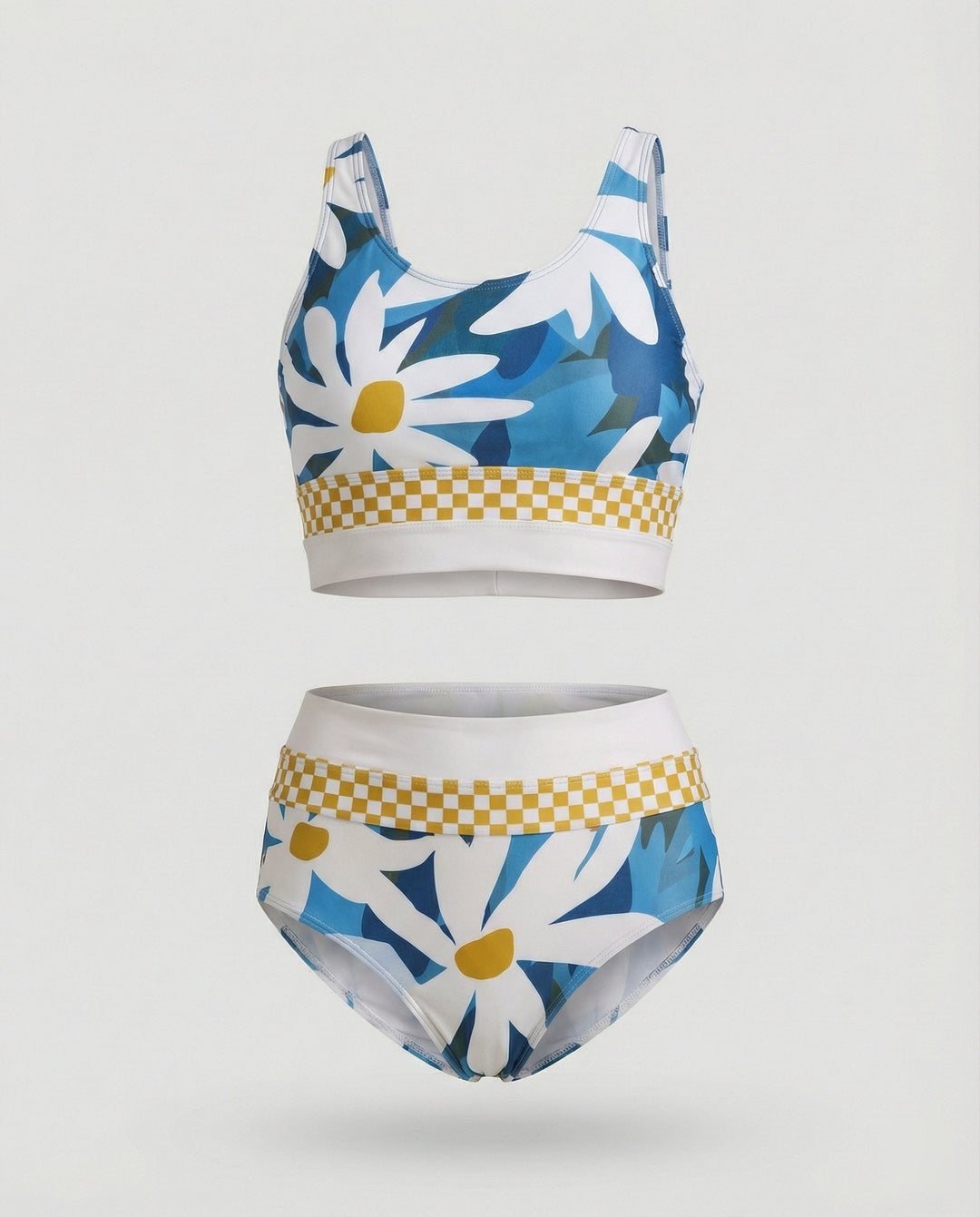 Echoarchiv | Gestreiftes Reißverschluss-Rücken Schick Bikini Set