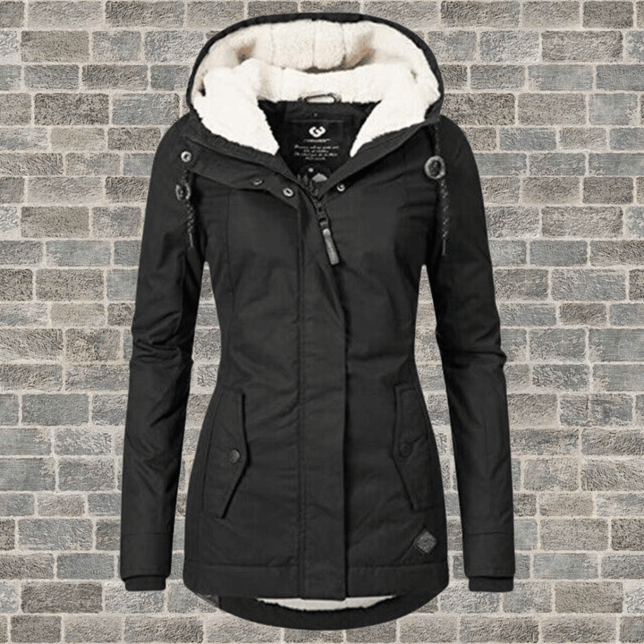 Damen Lange Winterjacke mit luxuriösem Pelzfutter – Avérine