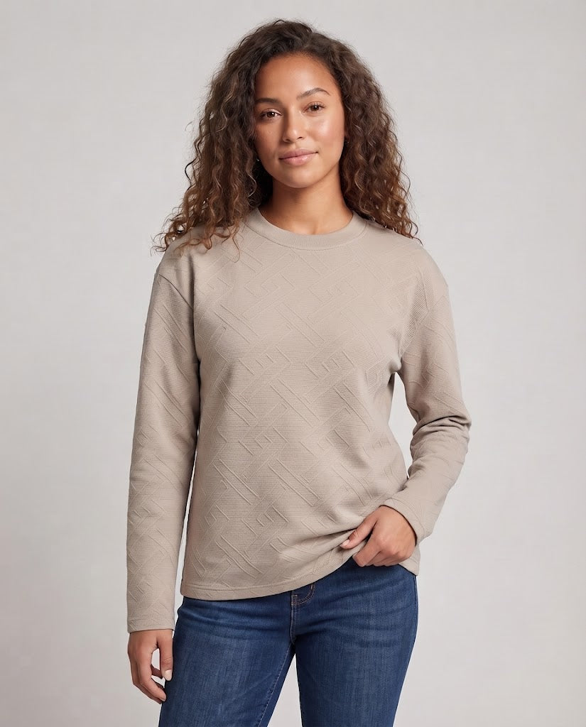Damen Modischer Oversized Pullover mit strukturiertem Design Echo Archiv