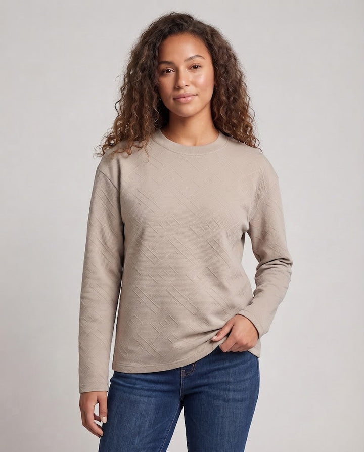Damen Modischer Oversized Pullover mit strukturiertem Design Echo Archiv