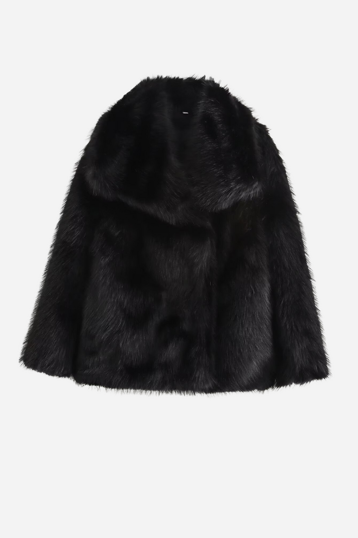 Echoarchiv | Faux-Fur-Schalkragenjacke