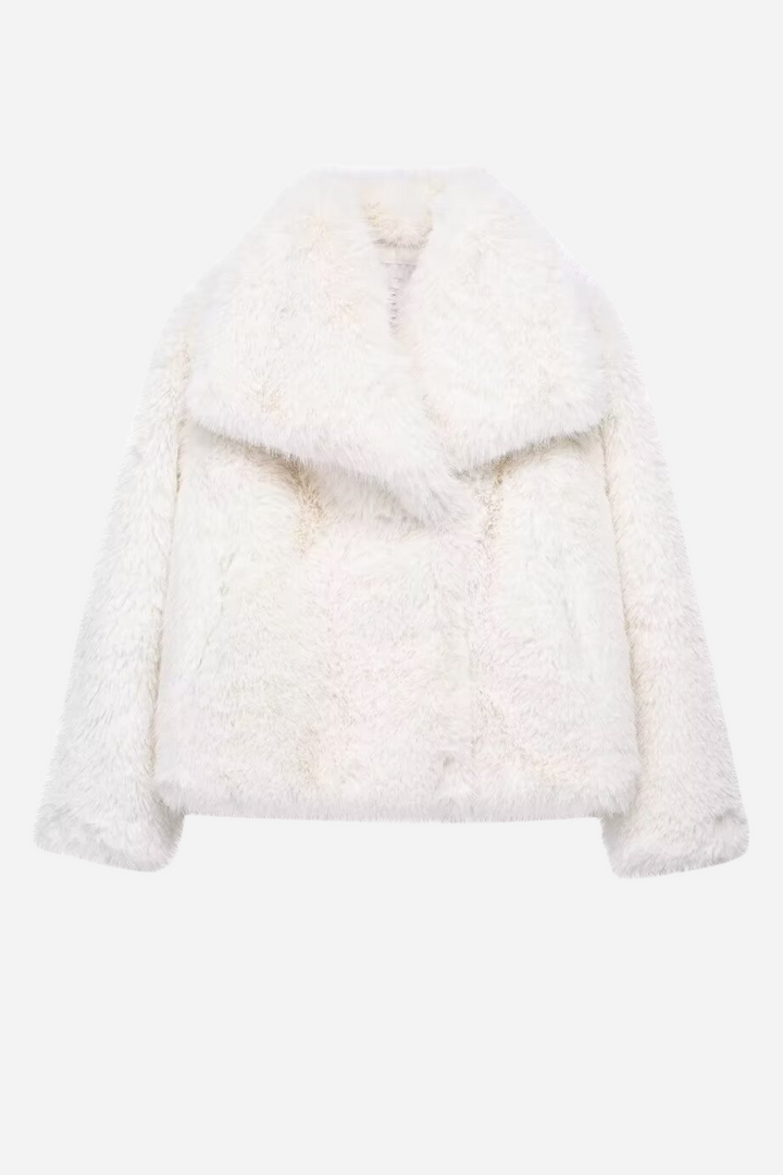 Echoarchiv | Faux-Fur-Schalkragenjacke