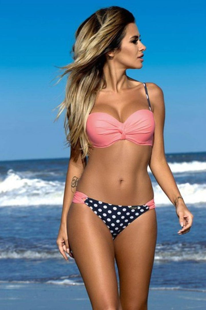 Damen Balconette-Bikini mit seitlicher Raffung und verstellbaren Trägern Echo Archiv