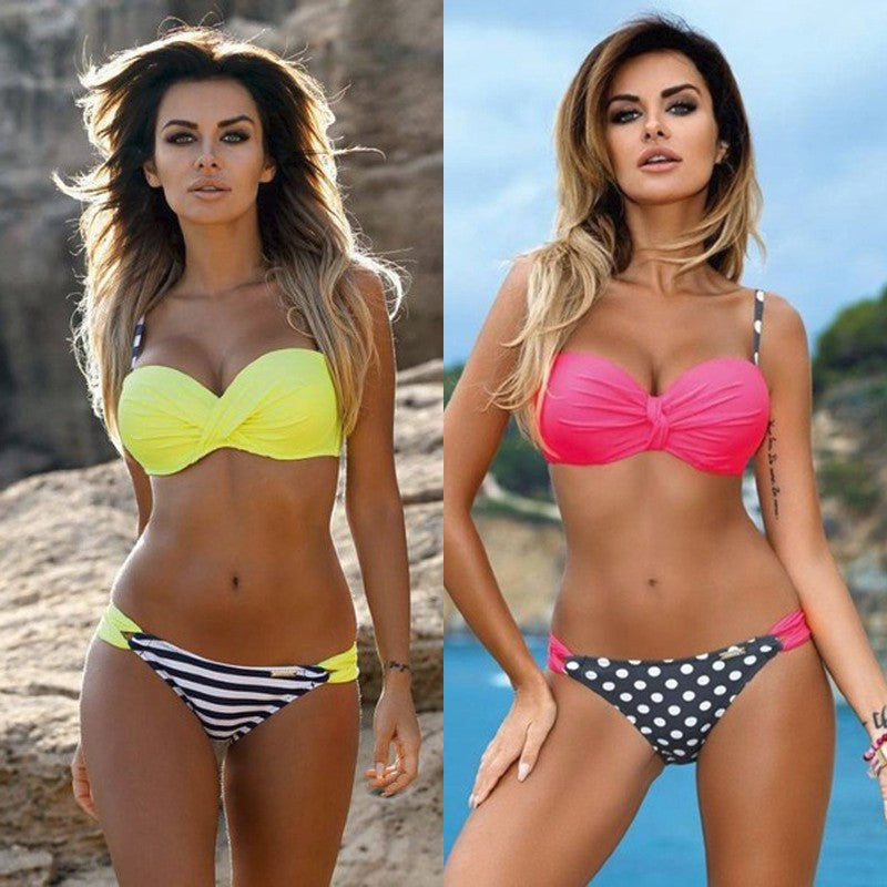 Damen Balconette-Bikini mit seitlicher Raffung und verstellbaren Trägern Echo Archiv