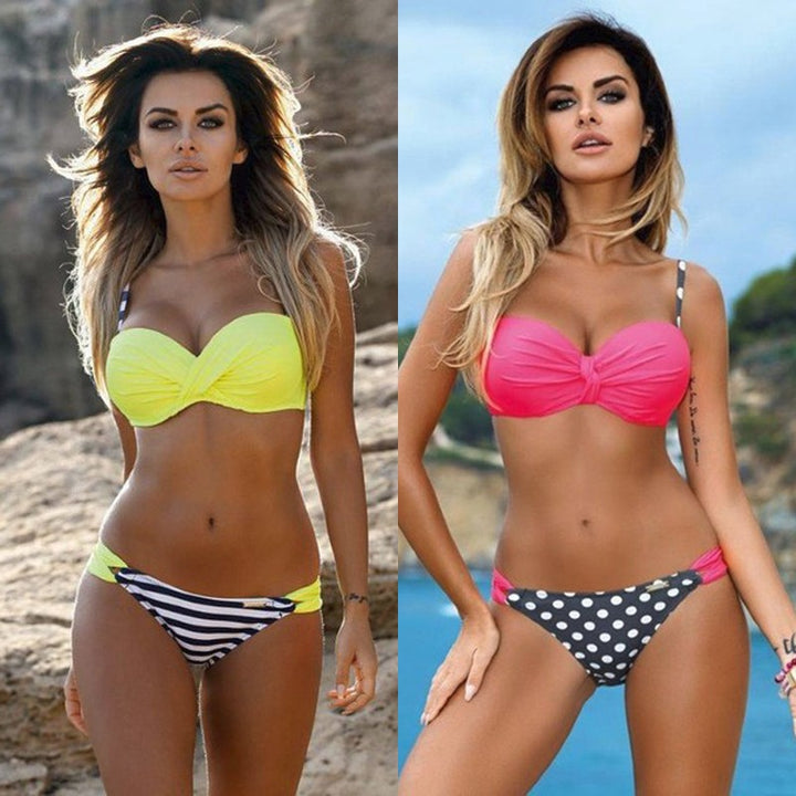 Damen Balconette-Bikini mit seitlicher Raffung und verstellbaren Trägern Echo Archiv