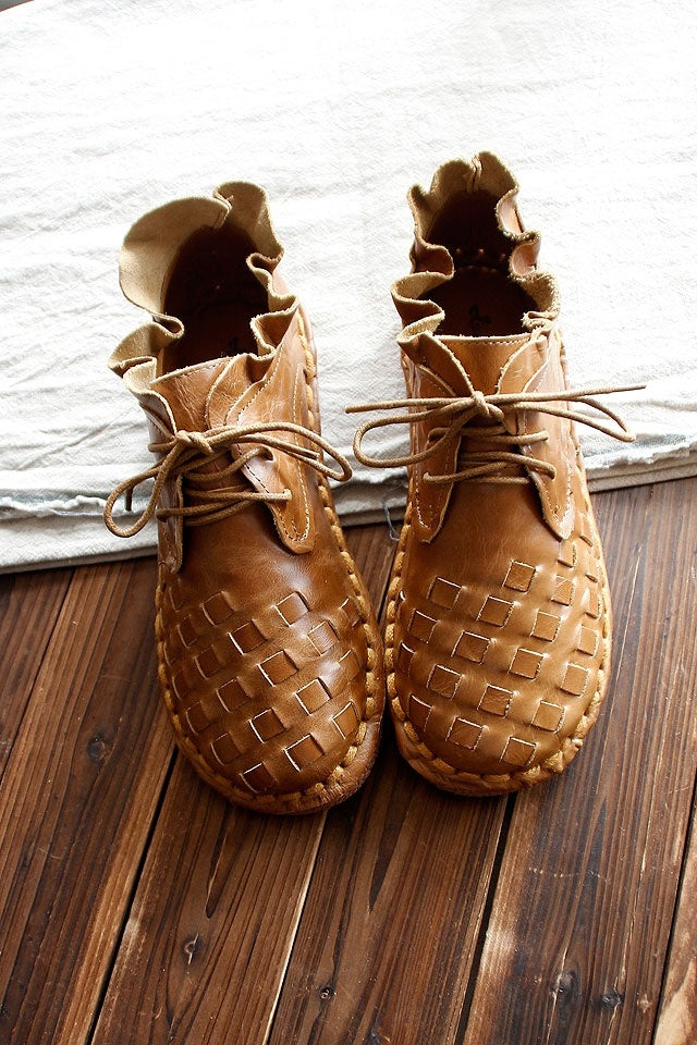 Echoarchiv | Retro Künstlerisch Echtes Damen Schuhe