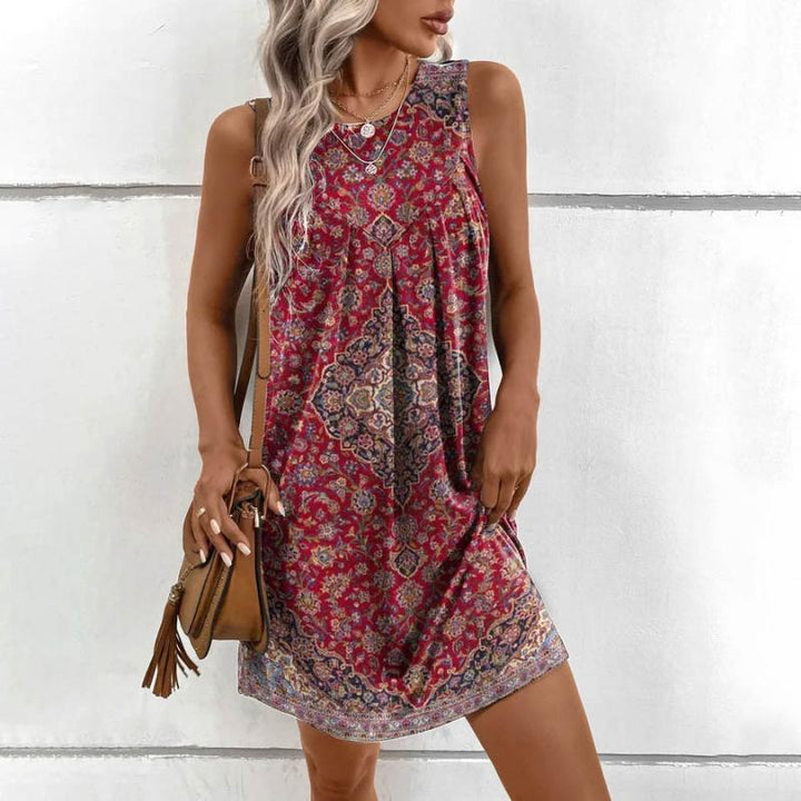 Echoarchiv | Brianna Bequemes ärmelloses ethnisches Kleid