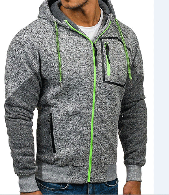 Herren Hochwertiger Sportjacke mit modernem Reißverschluss und praktischen Taschen Echoarchiv