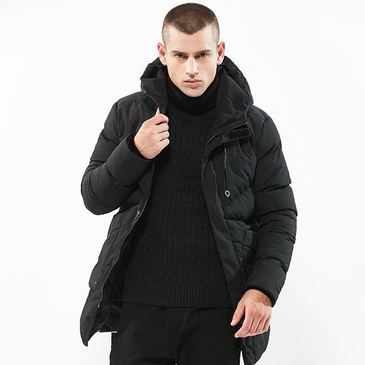 Herren gesteppte Winterjacke mit Kapuze und wasserabweisenden Eigenschaften Echoarchiv