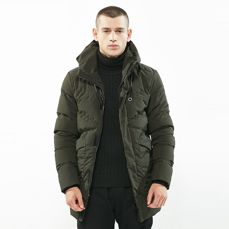Herren gesteppte Winterjacke mit Kapuze und wasserabweisenden Eigenschaften Echoarchiv