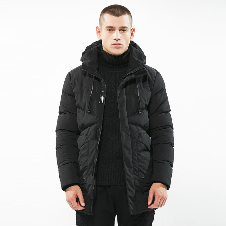 Herren gesteppte Winterjacke mit Kapuze und wasserabweisenden Eigenschaften Echoarchiv