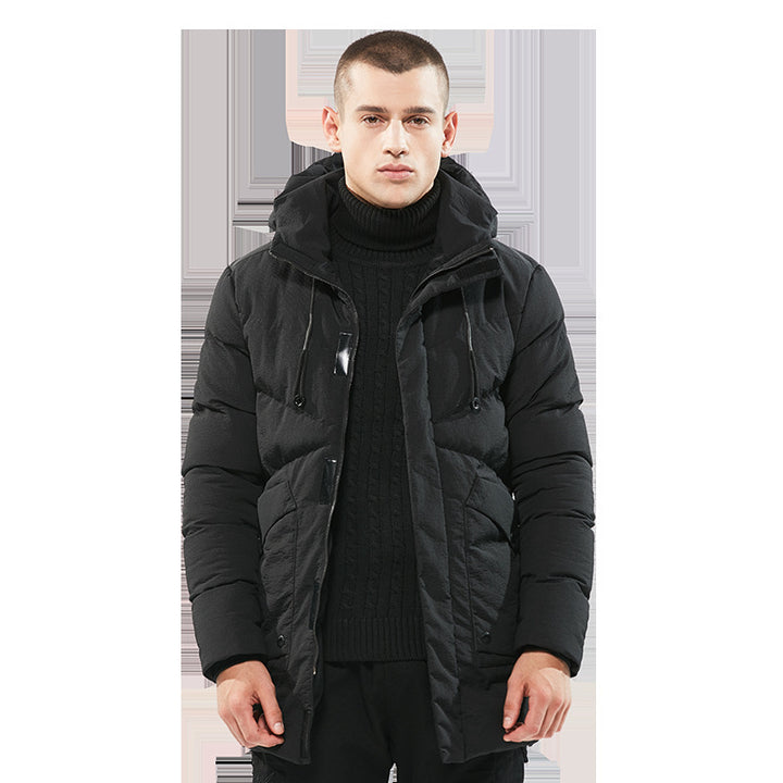 Herren gesteppte Winterjacke mit Kapuze und wasserabweisenden Eigenschaften Echoarchiv