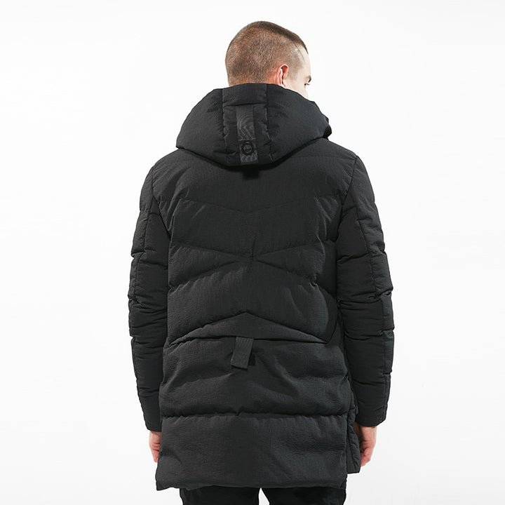 Herren gesteppte Winterjacke mit Kapuze und wasserabweisenden Eigenschaften Echoarchiv