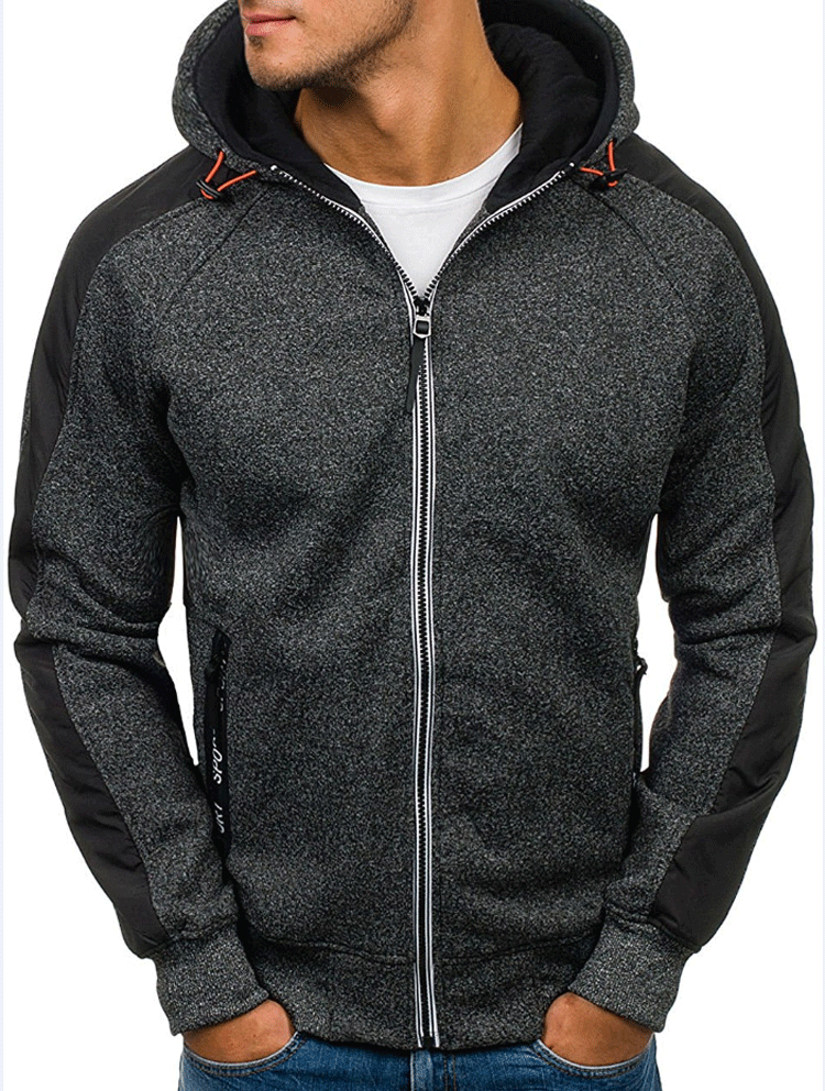 Herren Sportliche Kapuzenjacke mit innovativen Panel-Design Echoarchiv