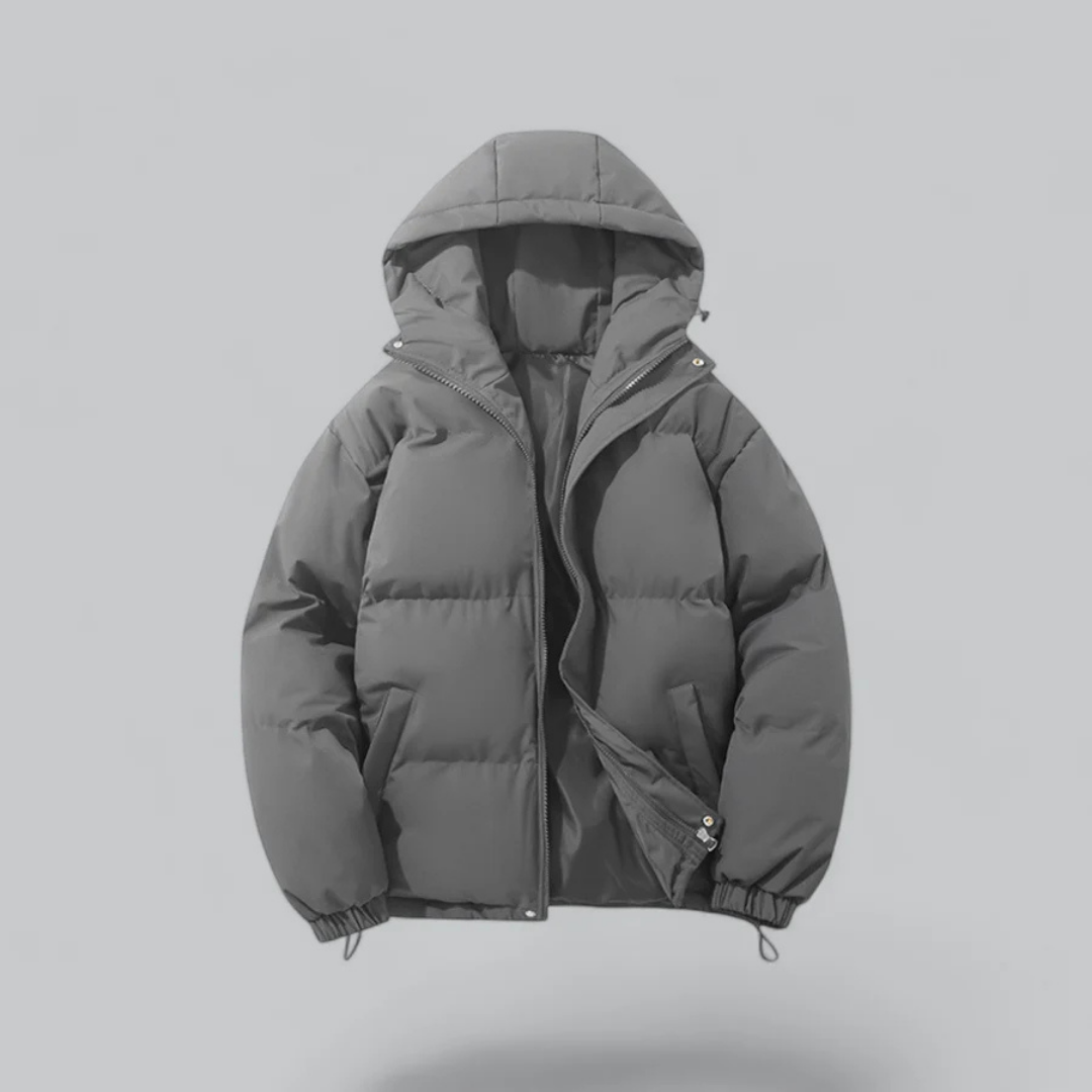 Echoarchiv | Winter Klassische Daunen Reißverschluss Jacke Kapuze