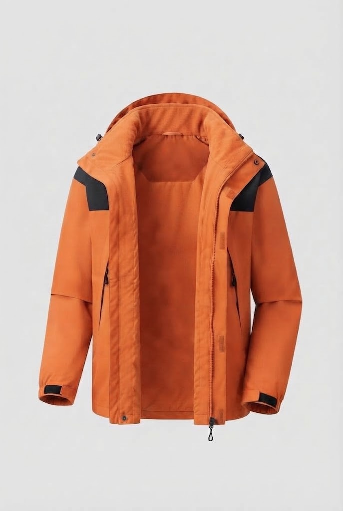 Herren Zwei-Lagen Softshell Outdoor-Jacke mit herausnehmbarer Fleece-Innenjacke und Kapuze Echo Archiv