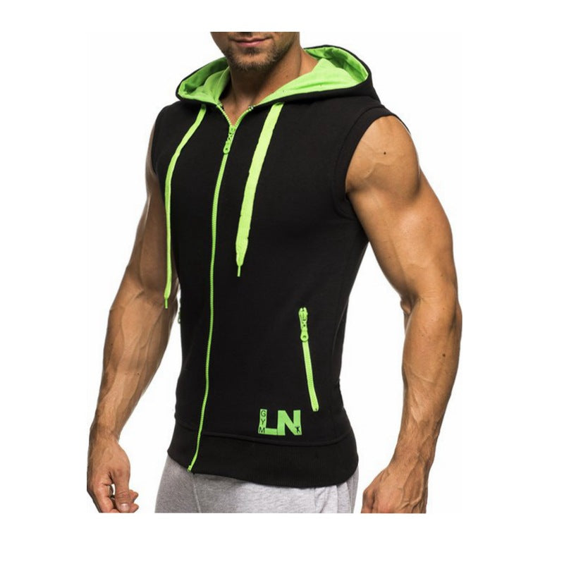 Herren Sportliches Kapuzen-Sweatshirt ohne Ärmel mit innovativem Design und praktischen Taschen Echoarchiv