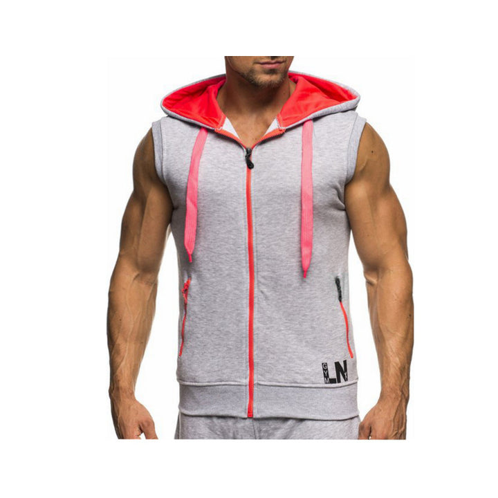 Herren Sportliches Kapuzen-Sweatshirt ohne Ärmel mit innovativem Design und praktischen Taschen Echoarchiv