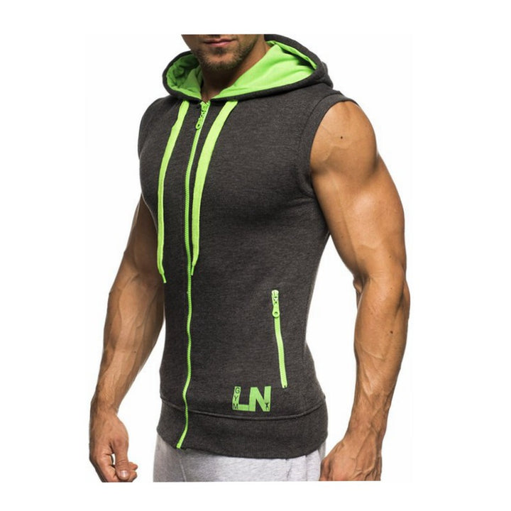 Herren Sportliches Kapuzen-Sweatshirt ohne Ärmel mit innovativem Design und praktischen Taschen Echoarchiv