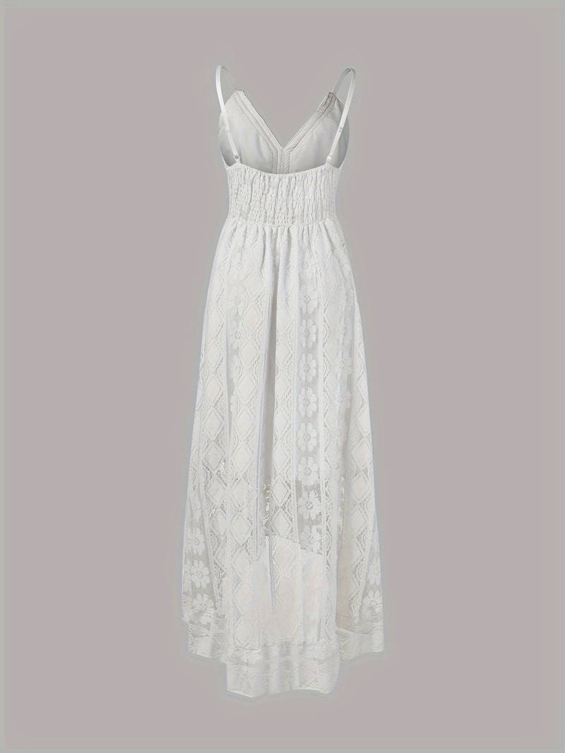 Echoarchiv – boho-maxi-sommerkleid mit spaghettiträgern und v-ausschnitt